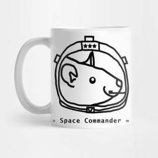 Space Commander Rat Astronaut Portrait Mug